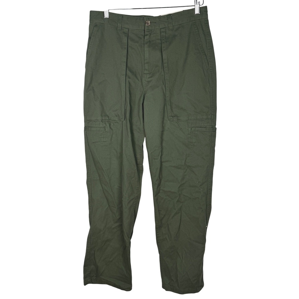 Mode of One Mens Relaxed Fit Straight Leg Cargo Pants Wild Ivy Green Size 30 NEW